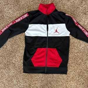 Jordan Black White Red Track Jacket with Jumpman Logo